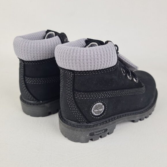 Timberland 6In Premium Thrml TODDLER Boots Outdoors Black Leather - Picture 7 of 9